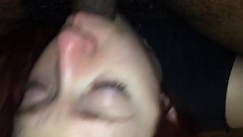 Redhead made to take black cock in her mouth