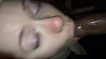 Redhead made to take black cock in her mouth