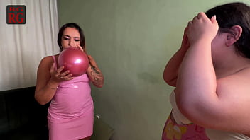 Playing and popping balloons with the hot agatha ludovino
