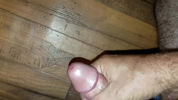 Stroking my cock to cumshot