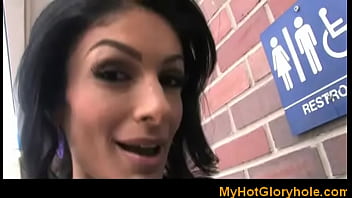 Black babe sucking white cock interracial gloryhole 37