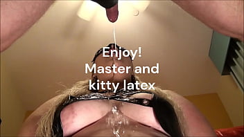 Whore dressed in latex service her man #1