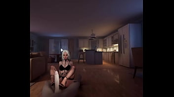 Кастинг соседки шикарной модели с белыми волосами