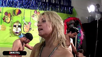 Rachel roxxx & friends stuffed full of cock in crazy gangbang