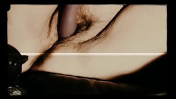 Upclose creamy pussy while watching porn