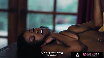 Cute lesbians take turns eating each other's pussy