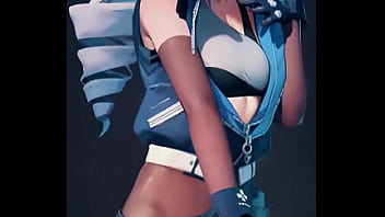 An icy genshin fighter shows off her bold style in denim and fur her silver hair glowing with cold allure beauty and danger walk hand in hand… ready to uncover her secret bio link waiting