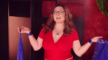 Try on babydoll dresses curvy milf in deep blue lingerie arya grander