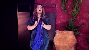 Try on babydoll dresses curvy milf in deep blue lingerie arya grander