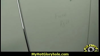 Hottie sucks and fucks black cock for cusmhot at gloryhole 13