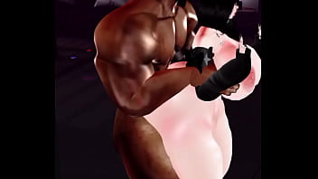 Mi perrita blanca le encanta la verga negra