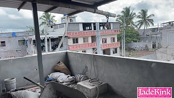 Street slut used and fucked on under construction site