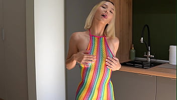 White bitch tries big cock in her little white pussy