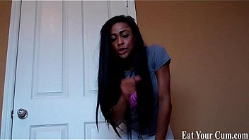 Lick up your own cum after your orgasm cei