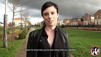 Short haired woman fucks with a black guy