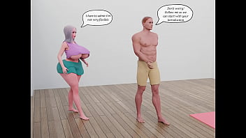 3d milf gets a lot of cum on yoga class 3d milf gets a lot of cum on yoga class