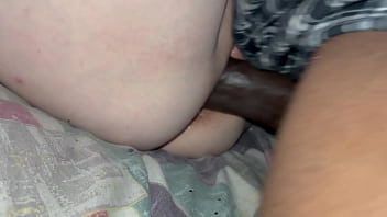 Snuck in and caught her bent over – bubble butt begged for more