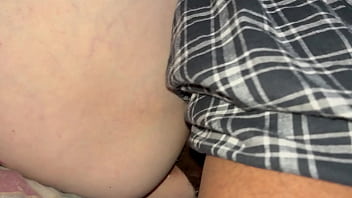 Snuck in and caught her bent over – bubble butt begged for more