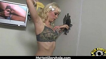 Gloryhole blowjob hottie makes every dick cum 14