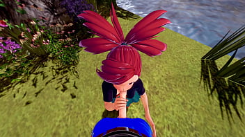 Flannery loses pokemon batttle and gets fucked hard