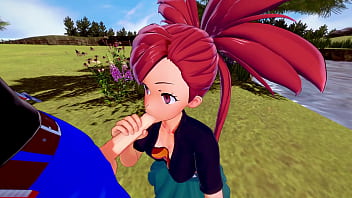 Flannery loses pokemon batttle and gets fucked hard