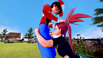 Flannery loses pokemon batttle and gets fucked hard