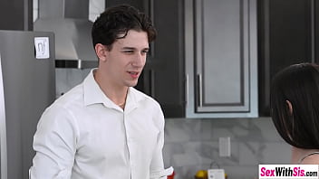 Horny stepsister swallowed big cock and enjoyed rough pussy fucking