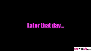 Horny stepsister swallowed big cock and enjoyed rough pussy fucking