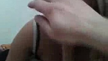 Chubby chick blowing hard