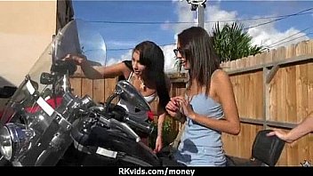 Slutty amateur babe is paid cash from some crazy public sex 5