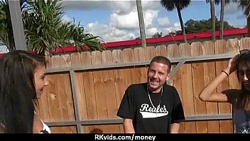 Slutty amateur babe is paid cash from some crazy public sex 5