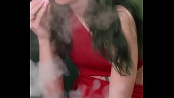 Kit summers vapor filling the room she can suck it down with the best of them