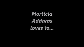 Morticia addams without her long black dress