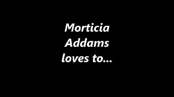 Morticia addams without her long black dress