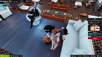 3 chicas haciendo un trio privado en fieta de 3dxchat