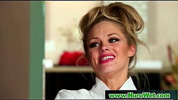 Gorgeous babe gives a nuru massage 18