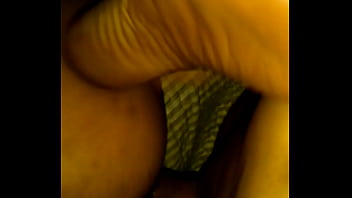 Hitting it behind her flexable legs