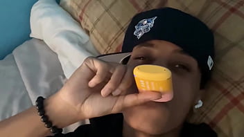 Big booty girl wears a bonnet while she getting backshots pt 3