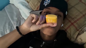 Big booty girl wears a bonnet while she getting backshots pt 3