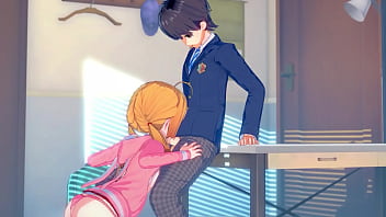 Student girl loves doing blowjobs