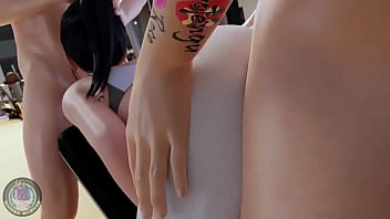 Sexy asian gets double teamed fucked