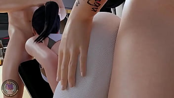 Sexy asian gets double teamed fucked