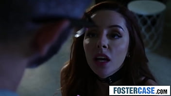 Petite foster daughter fulfills naughty conditions to stay home