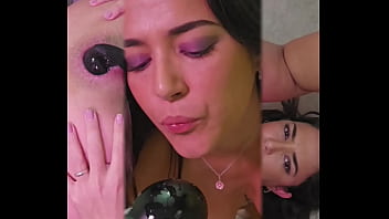 Stretching my prolapsed ass with huge anal sex toys