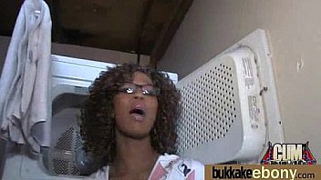 Ebony gets group cumshots 10