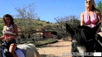 Blonde babe devon lee loves to ride hard tanned slut veronica avluv