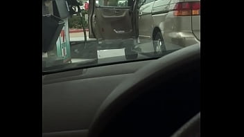 Red leggings huge ass