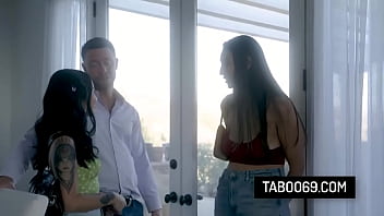 Teen stepsisters fucking with creepy tour guide