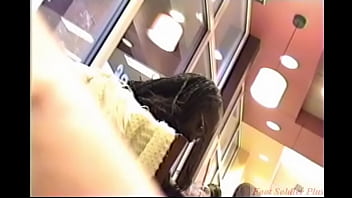 Candid ebony shoeplay