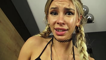 Enjoy how this dirty deganrate blond ultraslut suck the tentakel penis with pleasure before she ride herself to ograsm on him